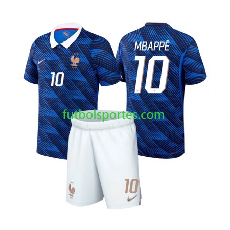 Camiseta Francia Kylian Mbappé 10 Niño Primera Equipación Copa Mundo 2026